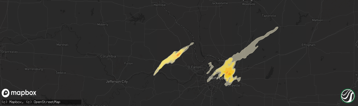 Hail map in Troy, MO on April 28, 2014