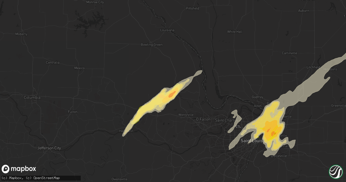 Hail map in Troy, MO on April 28, 2014