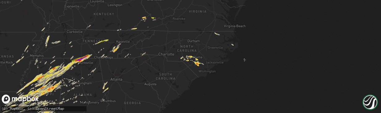 Hail map on April 28, 2014