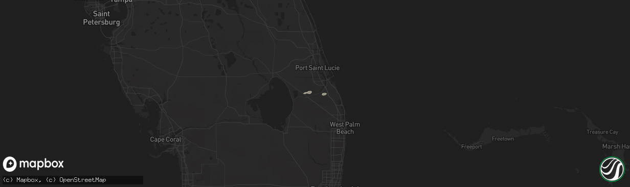 Hail map in Indiantown, FL on April 28, 2015