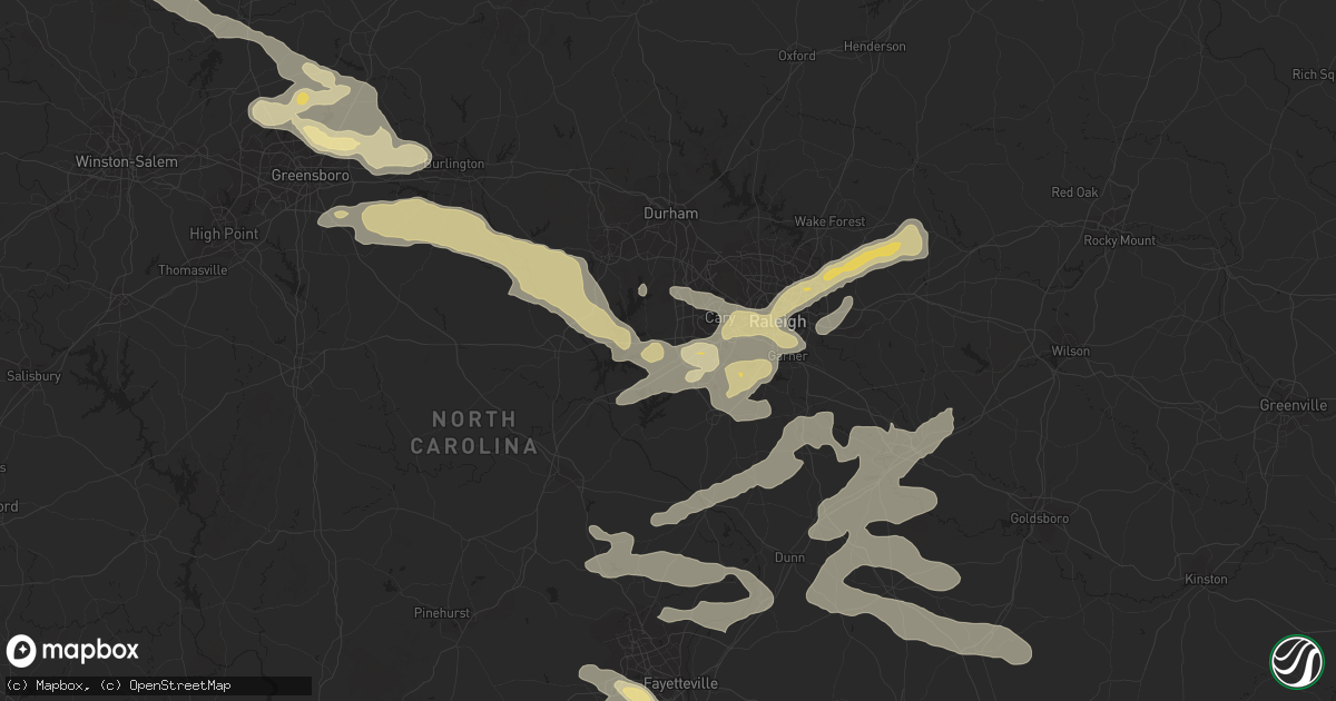 Hail map in Apex, NC on April 28, 2016