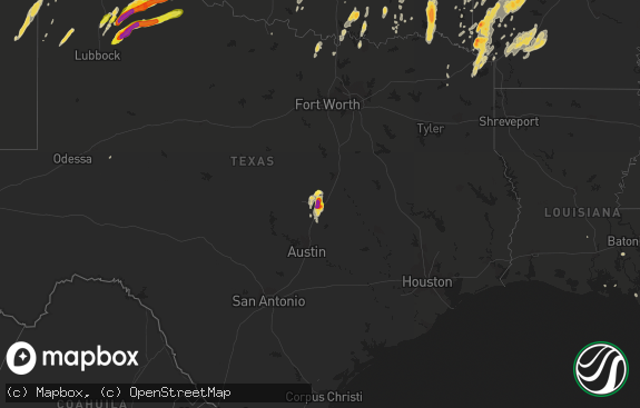 Hail map preview on 04-28-2016