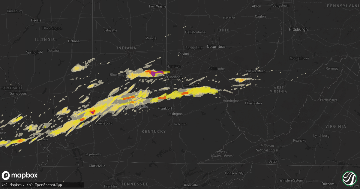 Hail map on April 28, 2017