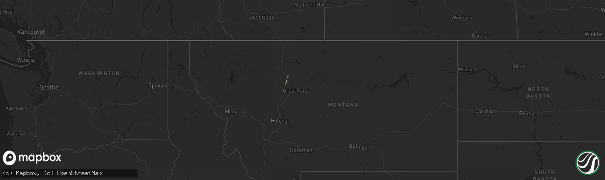 Hail map on April 28, 2018