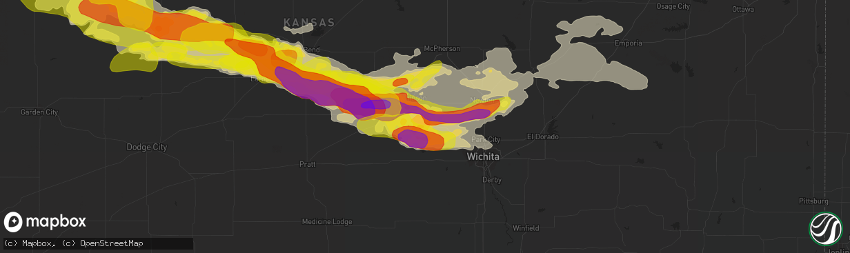 Hail map in Haven, KS on April 28, 2019