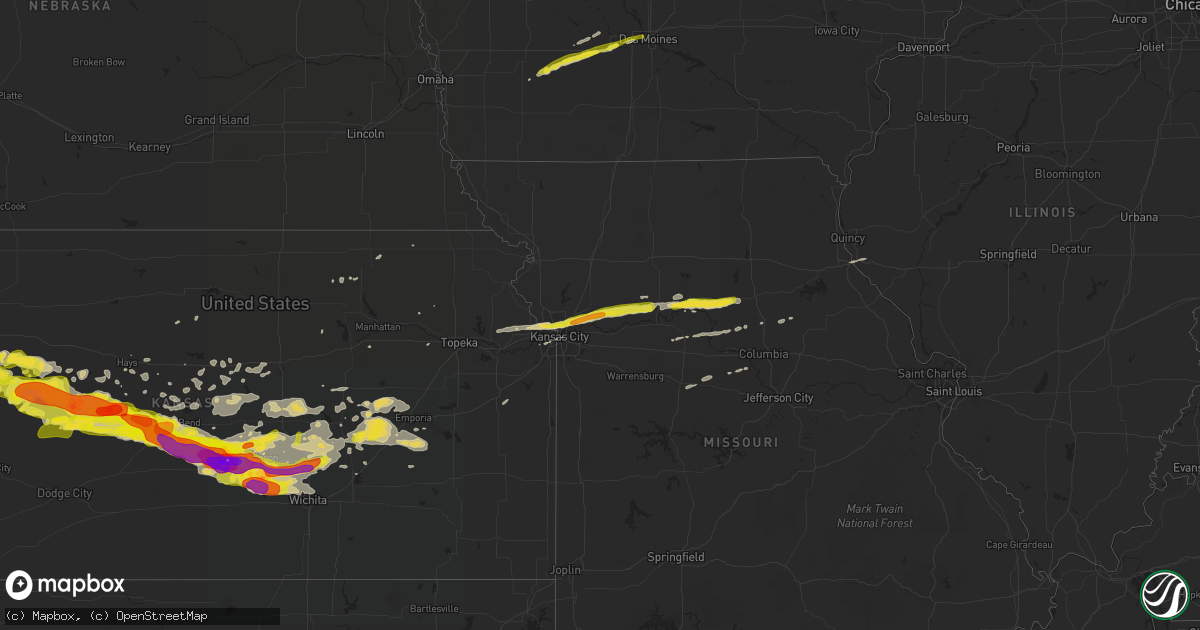 Hail map on April 28, 2019
