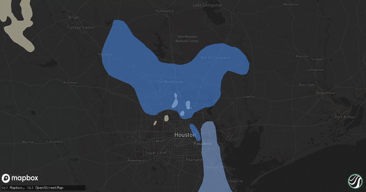 Hail map in Spring, TX on April 28, 2020