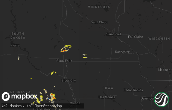 Hail map preview on 04-28-2022