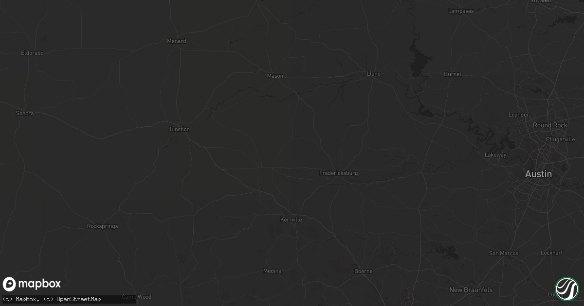 Hail map in Brackettville, TX on April 28, 2023