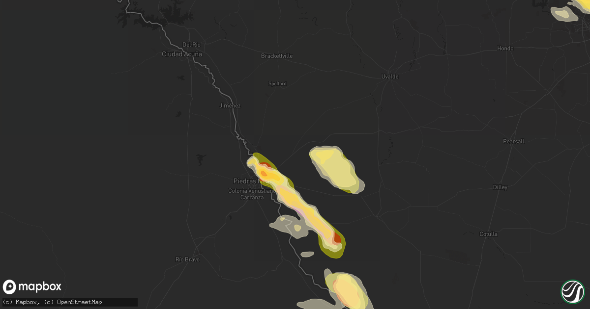 Hail map in Eagle Pass, TX on April 28, 2023