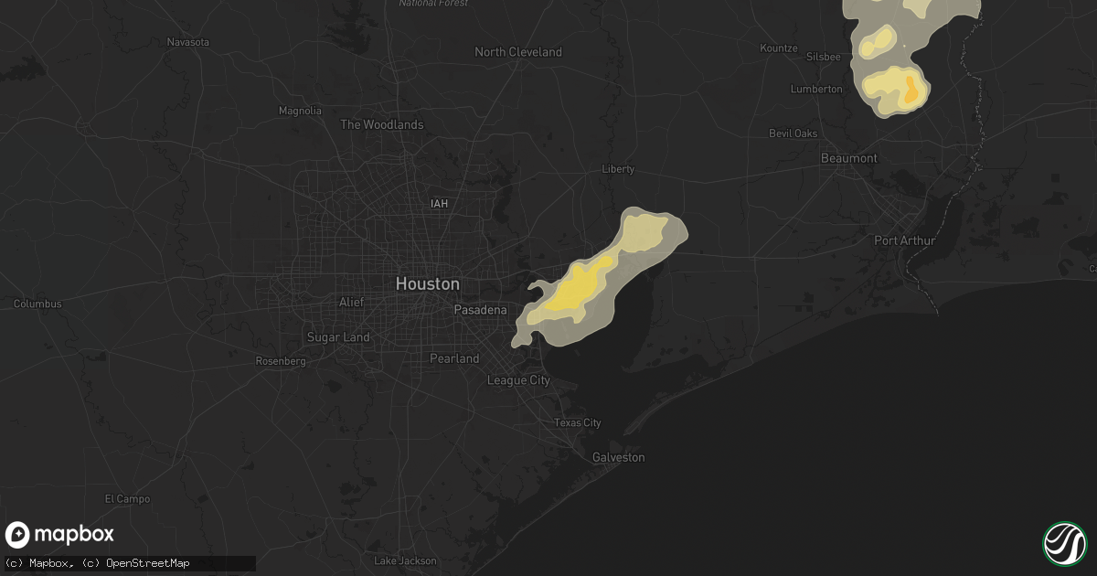 Hail map in Baytown, TX on April 28, 2024