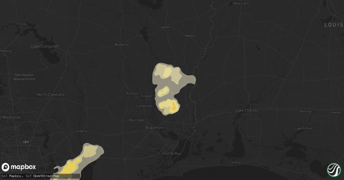 Hail map in Buna, TX on April 28, 2024