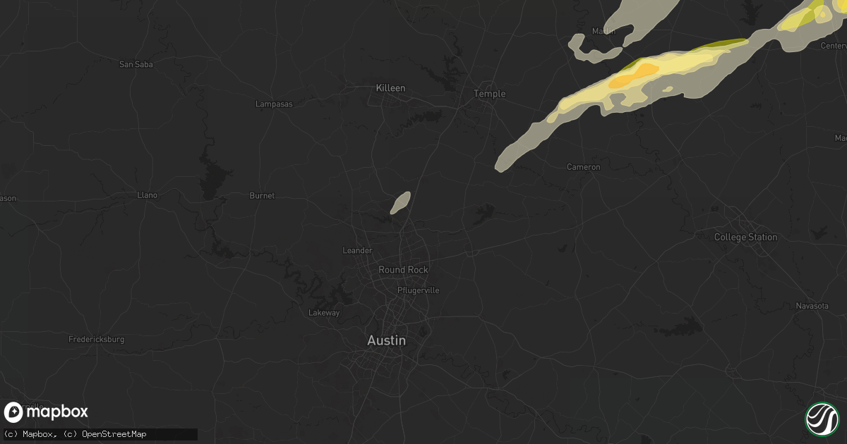 Hail map in Georgetown, TX on April 28, 2024
