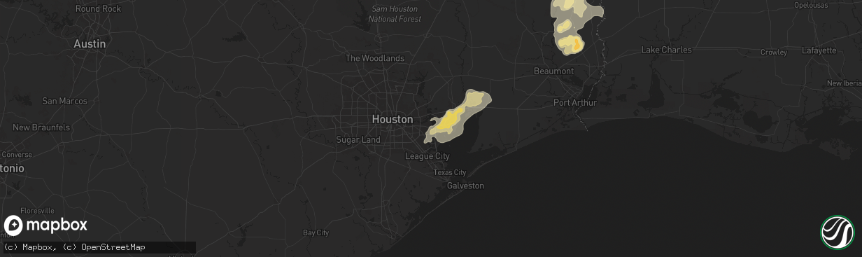 Hail map in La Porte, TX on April 28, 2024
