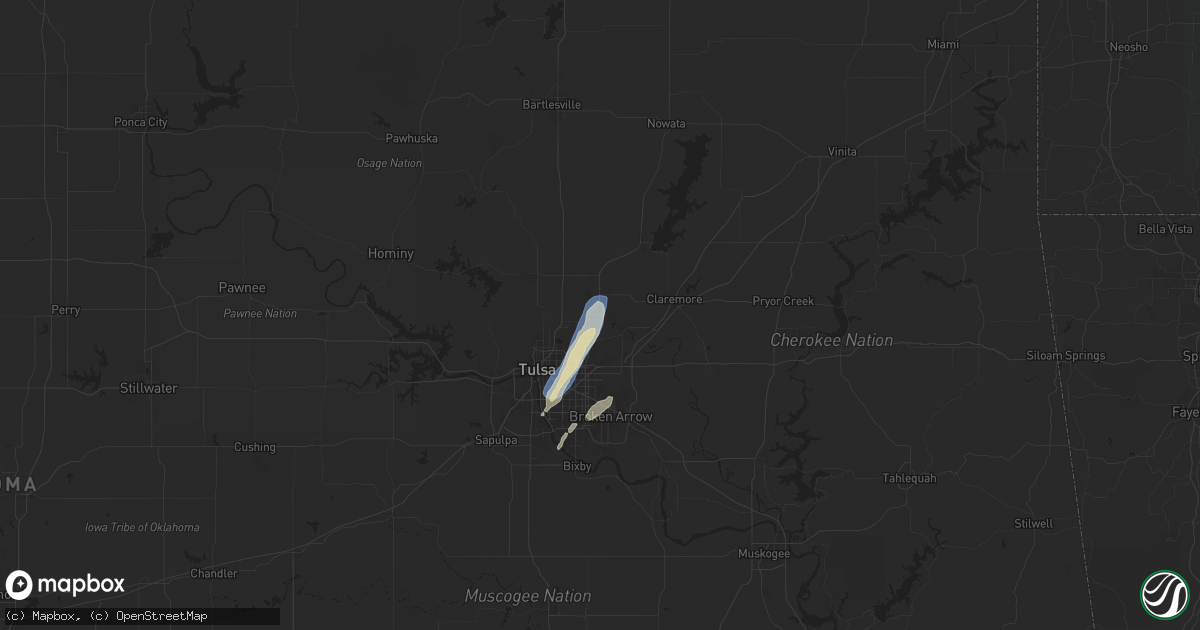 Hail Map in Owasso, OK on April 28, 2024 - HailTrace