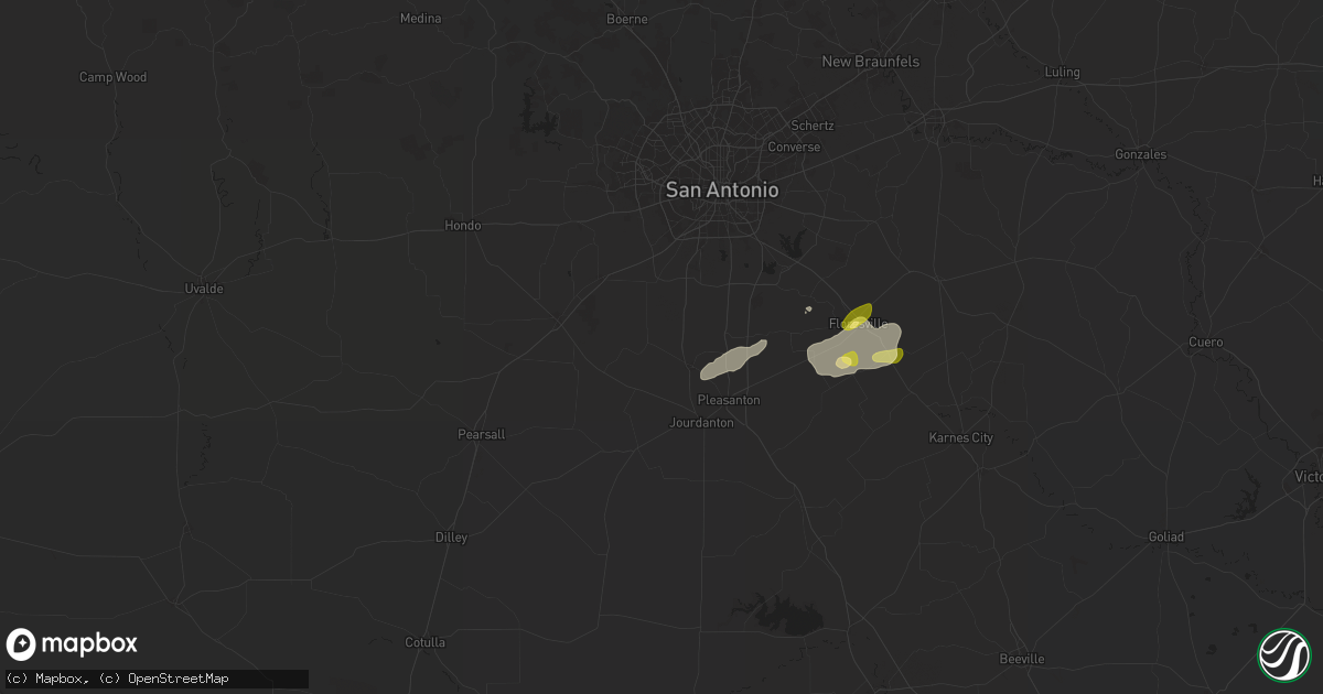 Hail map in Poteet, TX on April 28, 2024