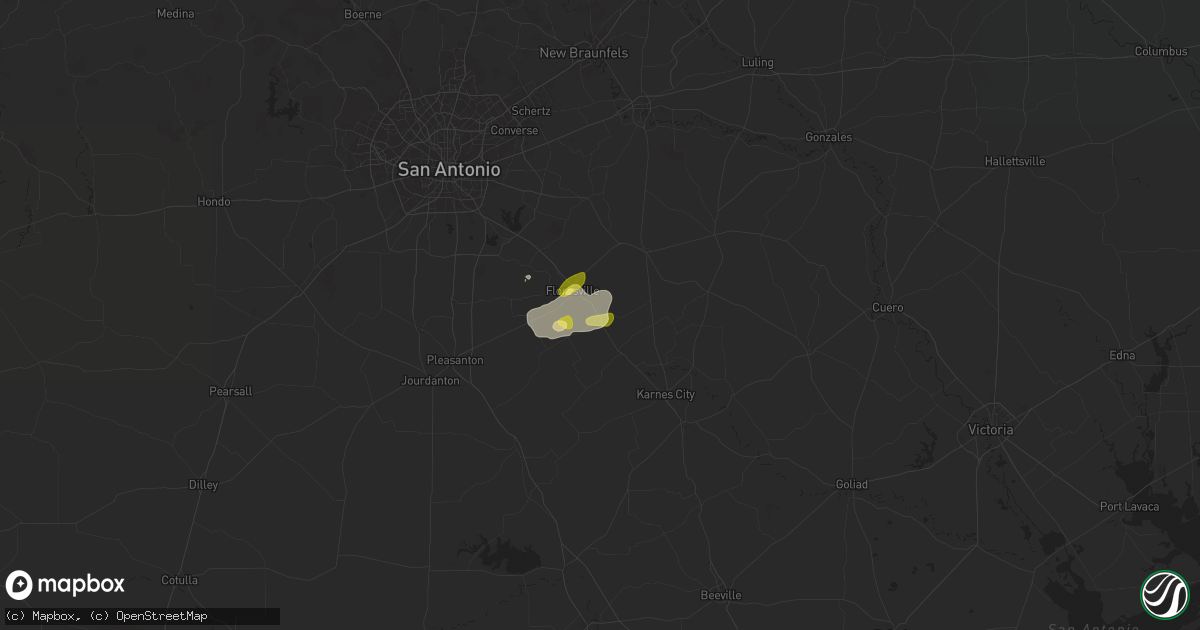 Hail map in Poth, TX on April 28, 2024
