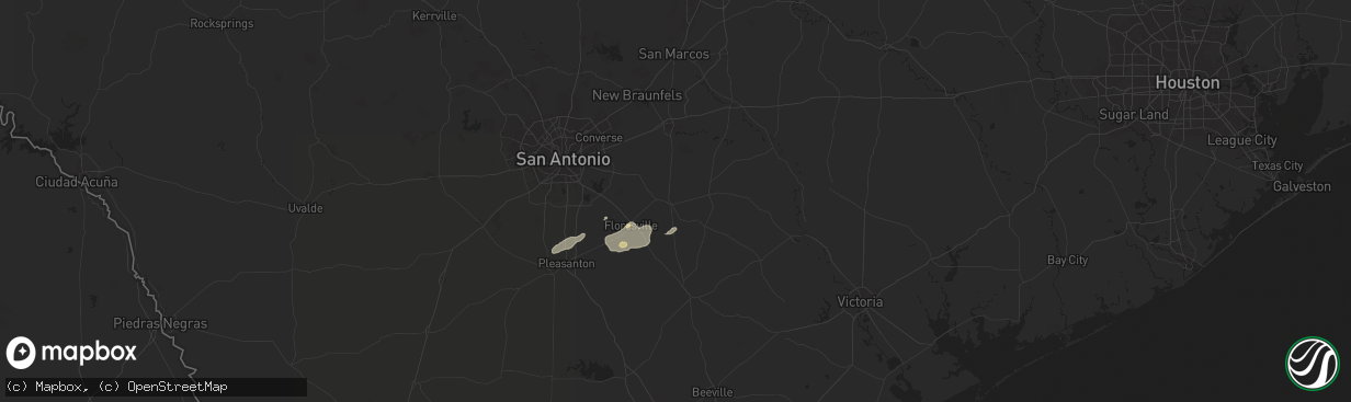 Hail map in Stockdale, TX on April 28, 2024