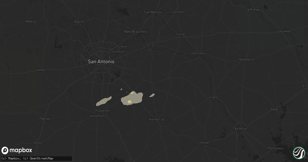 Hail map in Stockdale, TX on April 28, 2024