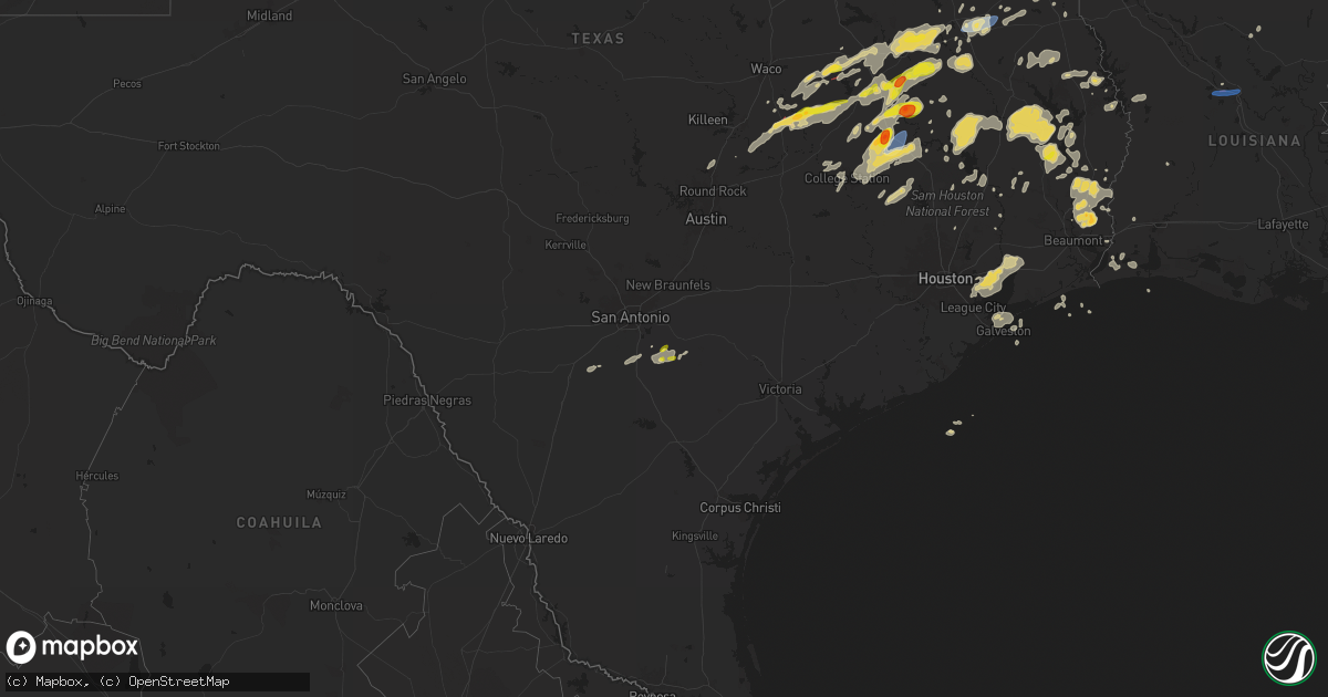 Hail map on April 28, 2024