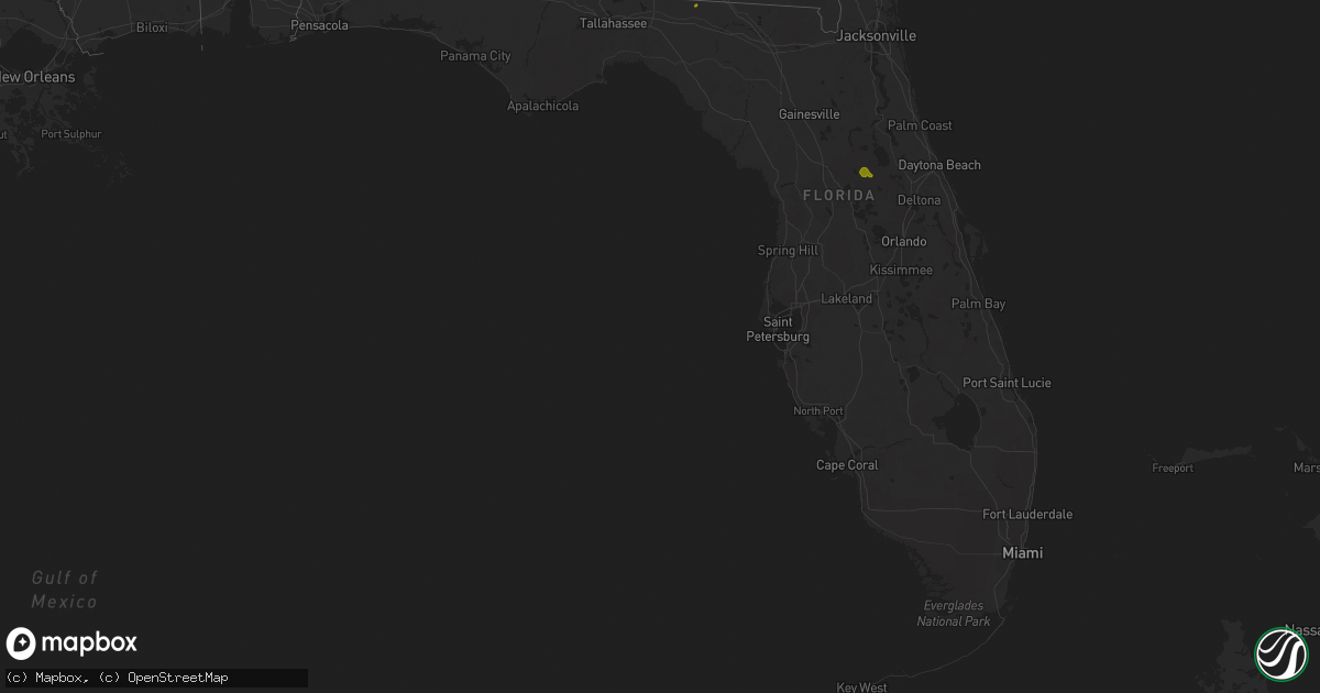 Hail map in Florida on April 28, 2025