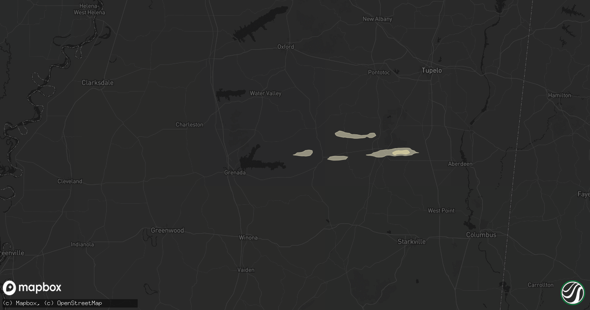 Hail map in Big Creek, MS on April 28, 2026