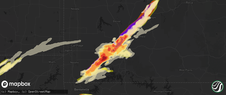 Hail map in Republic, MO on April 28, 2026
