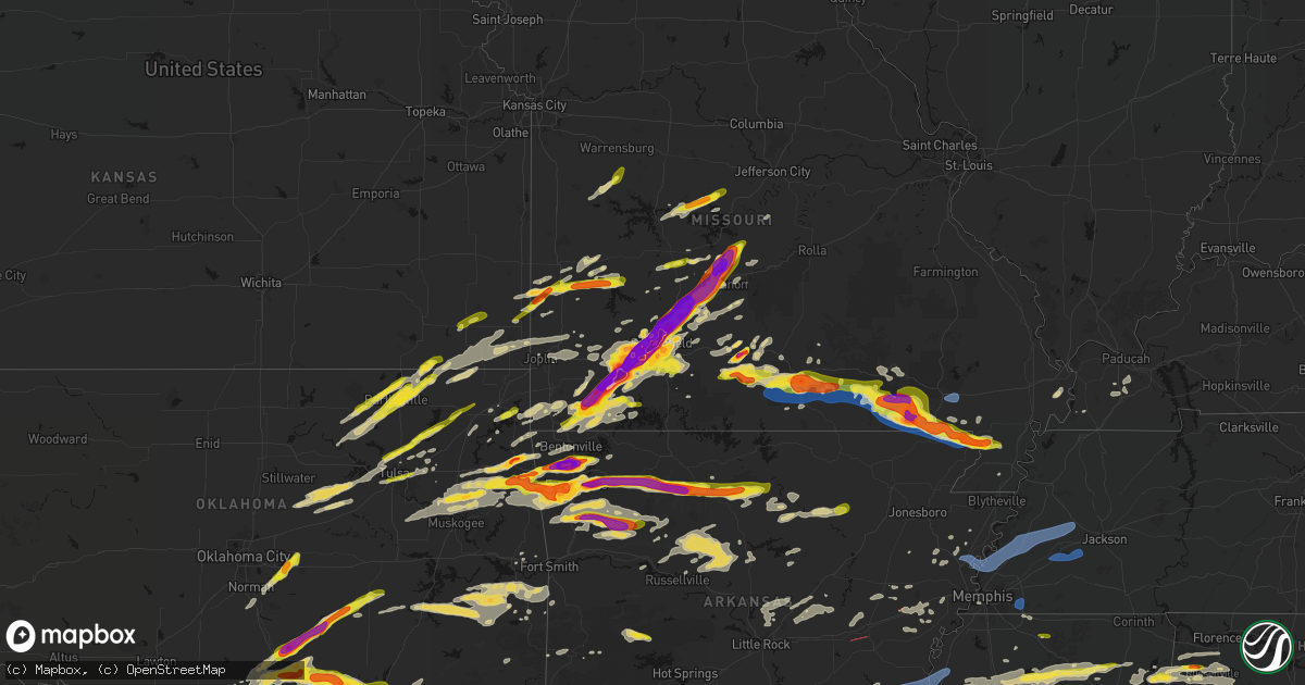 Hail map on April 28, 2026