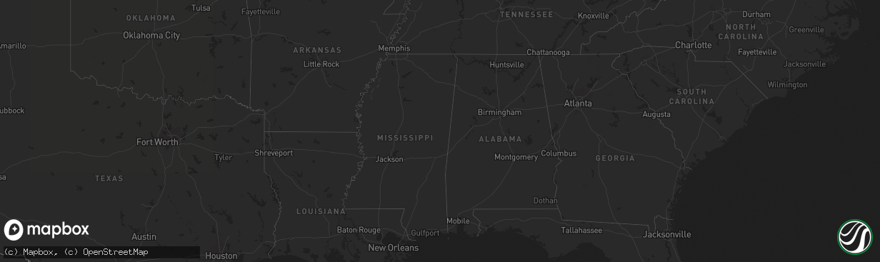 Hail map on April 29, 2011