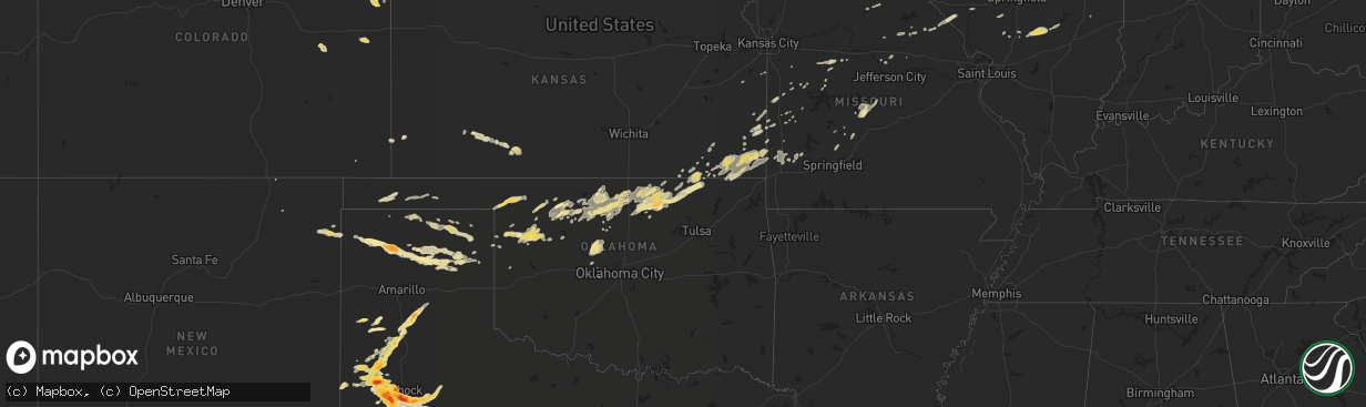 Hail map in Colorado on April 29, 2012