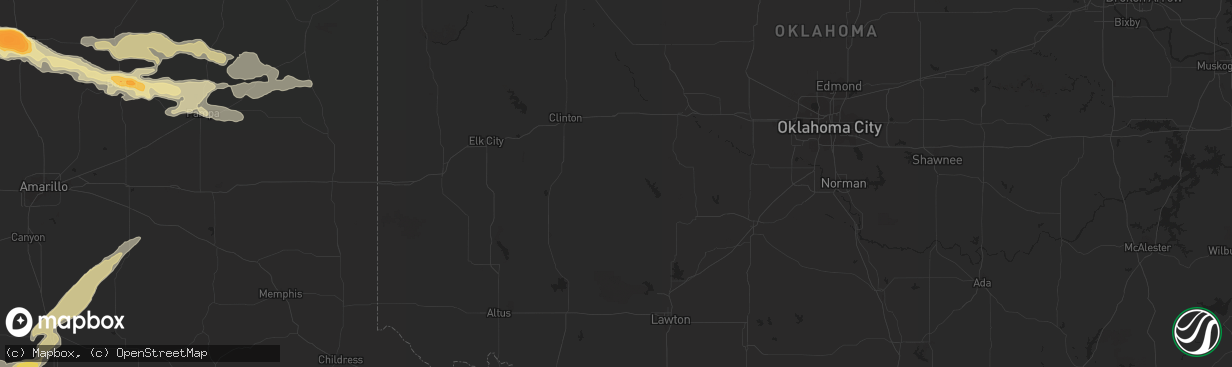 Hail map in Enid, OK on April 29, 2012