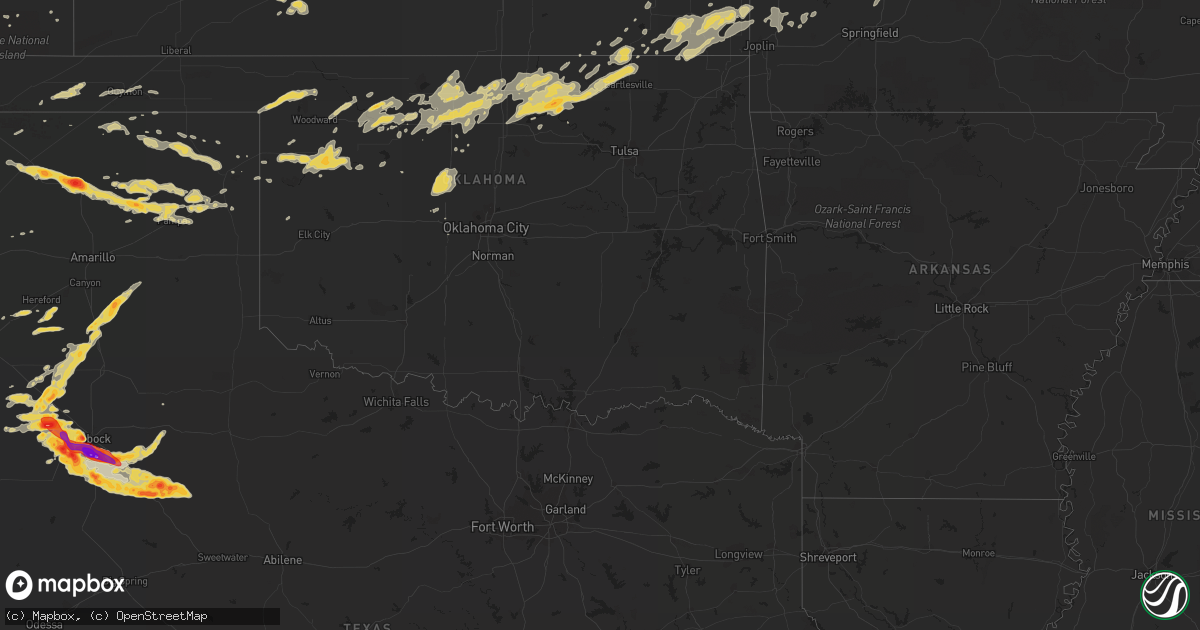 Hail map on April 29, 2012