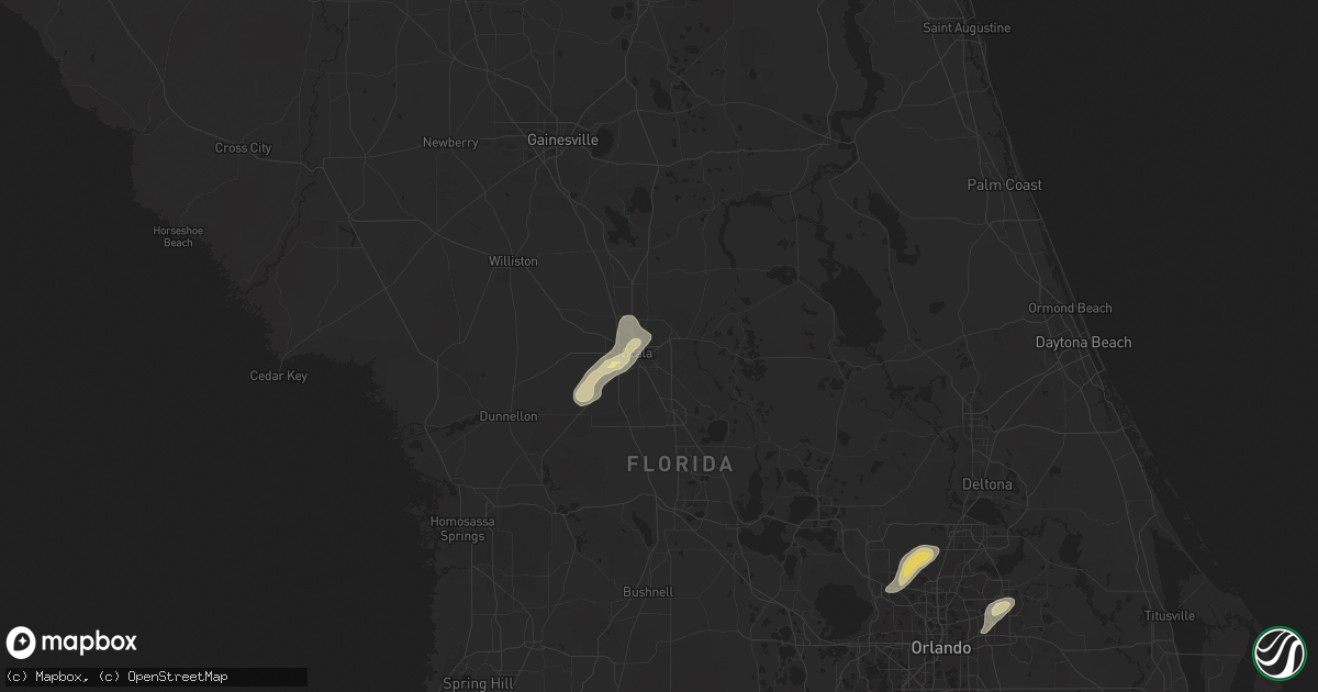 Hail map in Ocala, FL on April 29, 2013