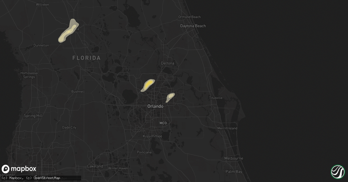 Hail map in Oviedo, FL on April 29, 2013