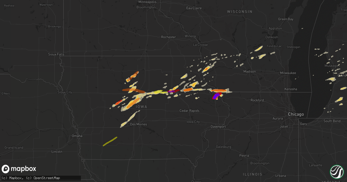Hail map on April 29, 2013