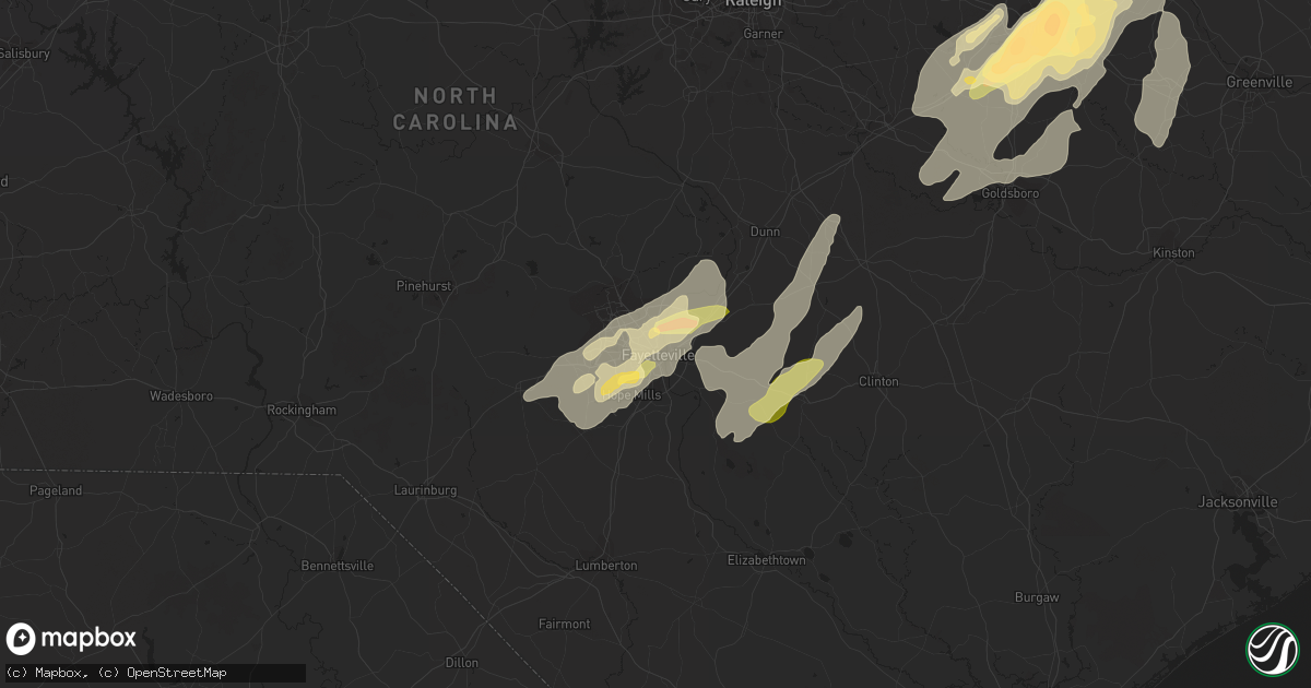 Hail map in Fayetteville, NC on April 29, 2014