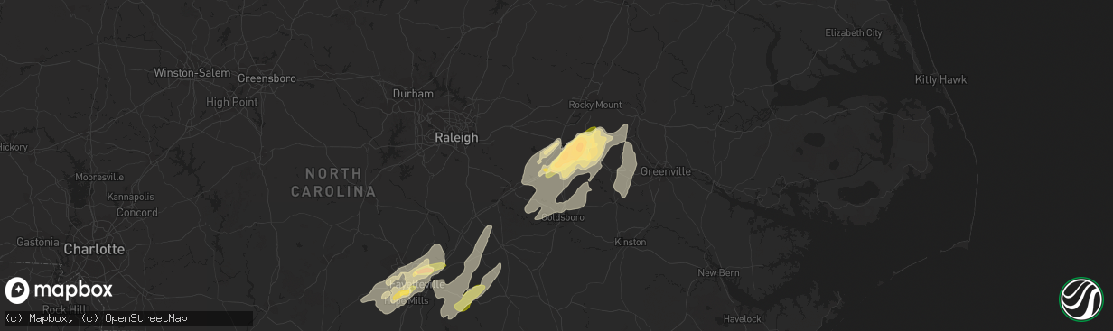 Hail map in Lucama, NC on April 29, 2014