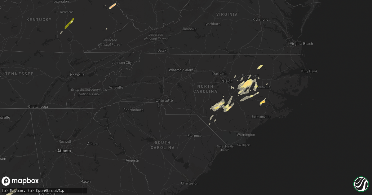 Hail map in North Carolina on April 29, 2014