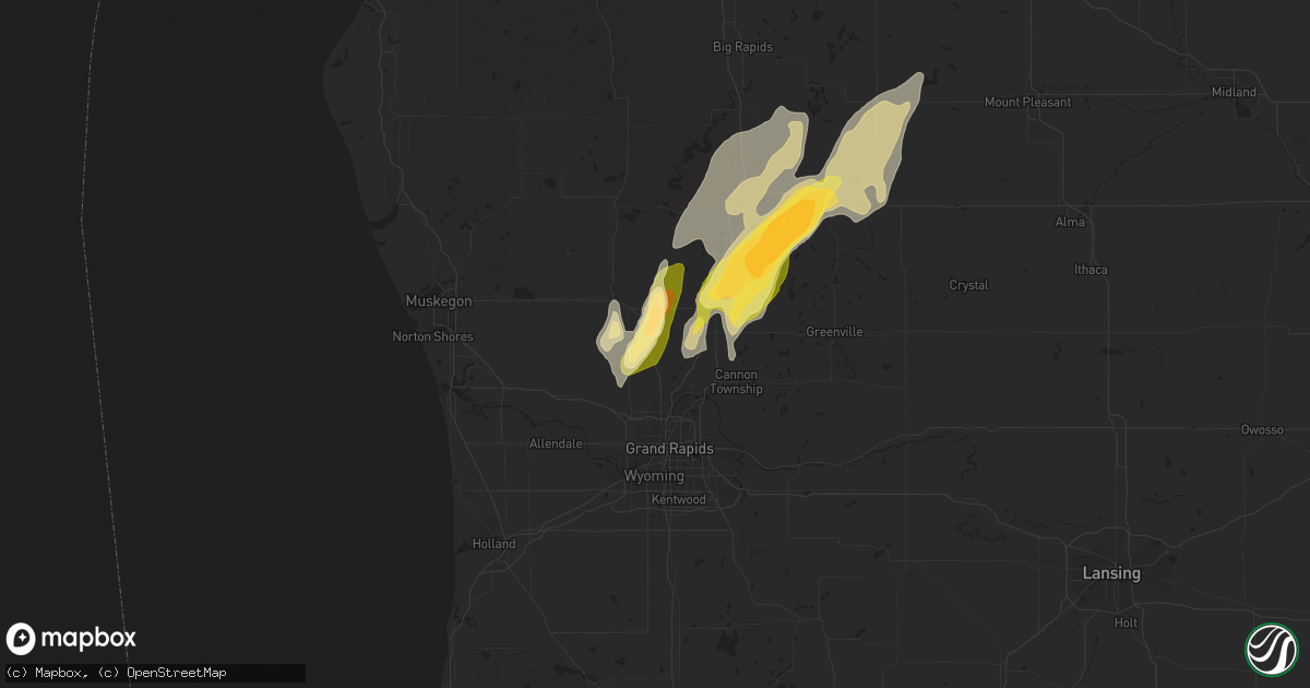 Hail map in Sparta, MI on April 29, 2014
