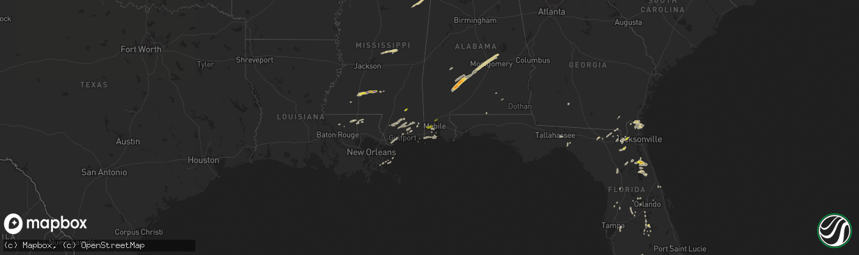 Hail map on April 29, 2014