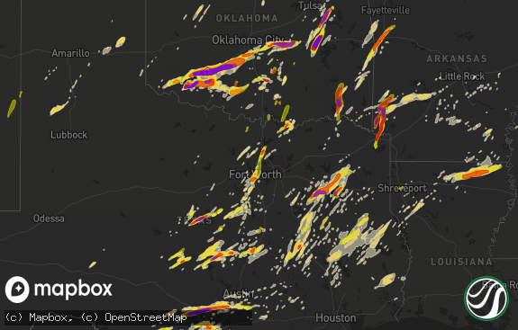 Hail map preview on 04-29-2016