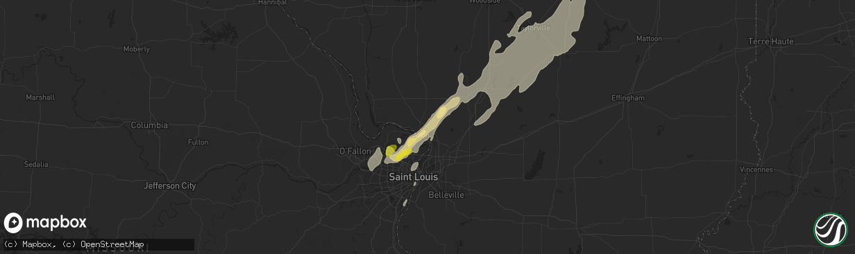 Hail map in Alton, IL on April 29, 2017