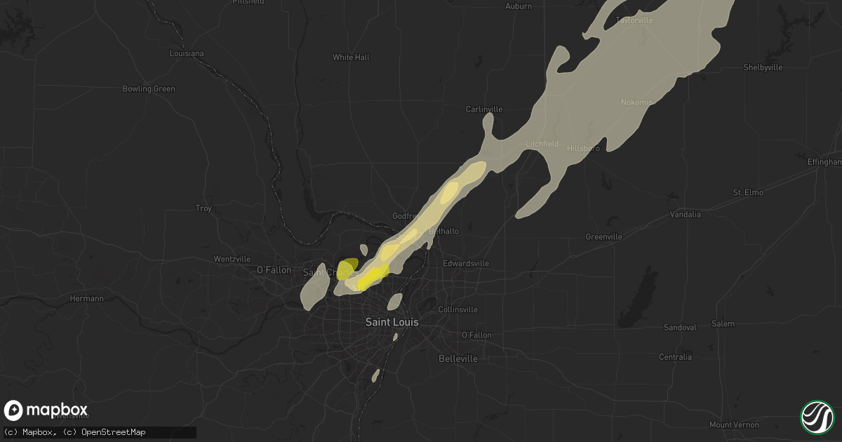 Hail map in Alton, IL on April 29, 2017