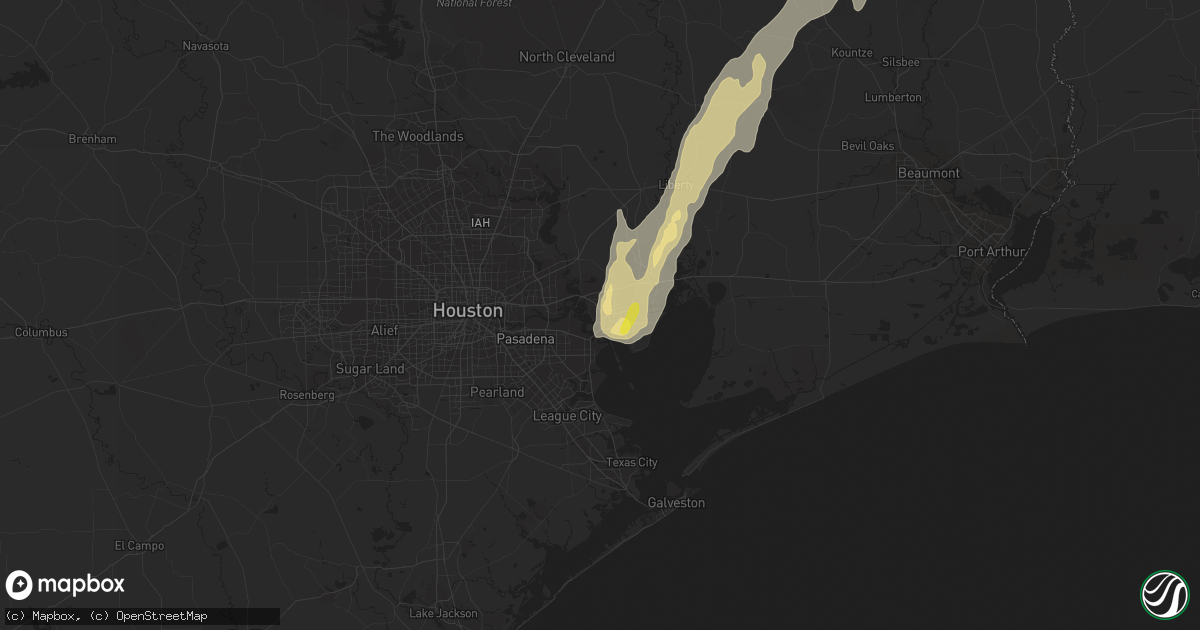 Hail map in Baytown, TX on April 29, 2017