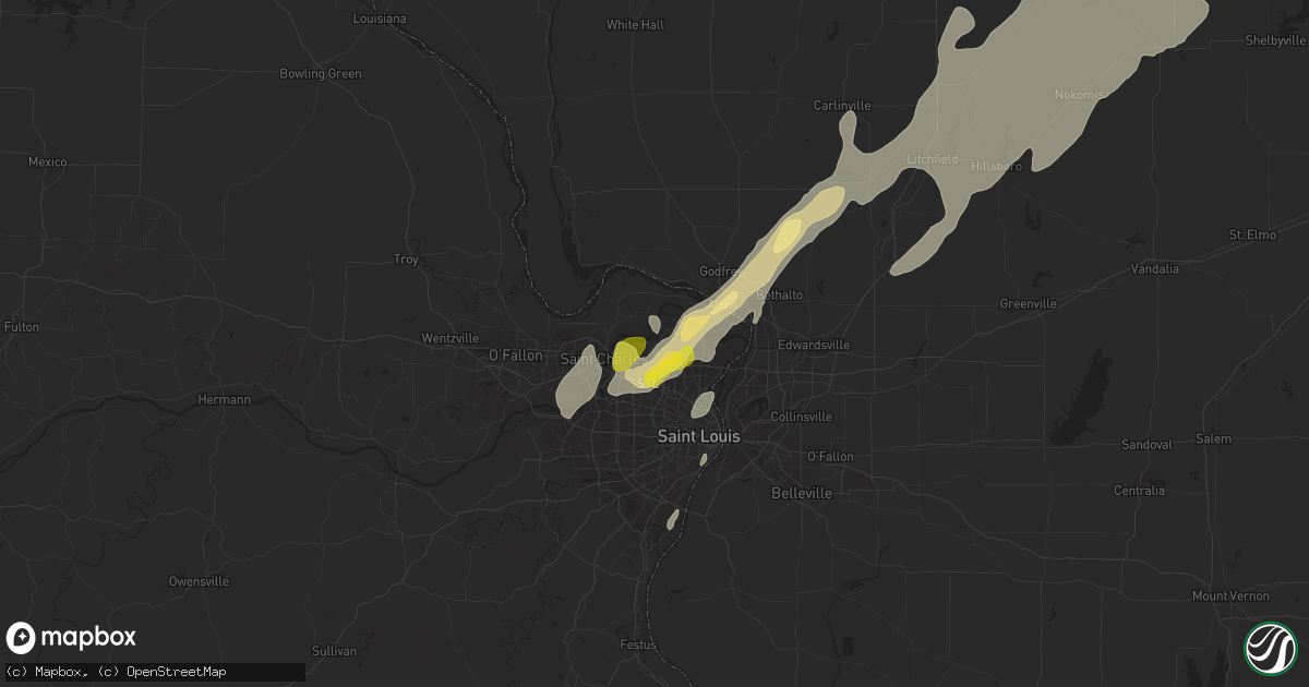 Hail map in Florissant, MO on April 29, 2017