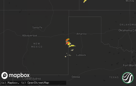 Hail map preview on 04-29-2018