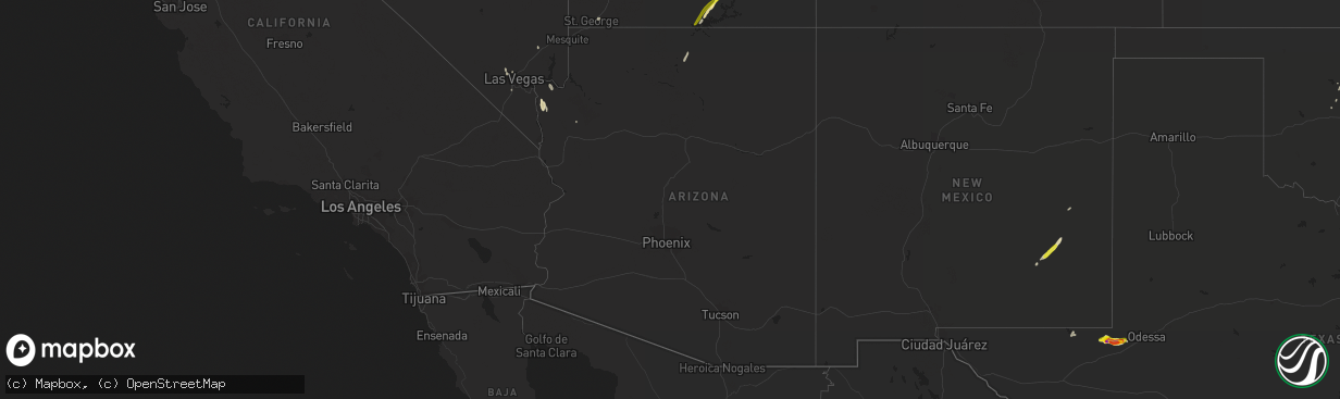 Hail map in Arizona on April 29, 2019