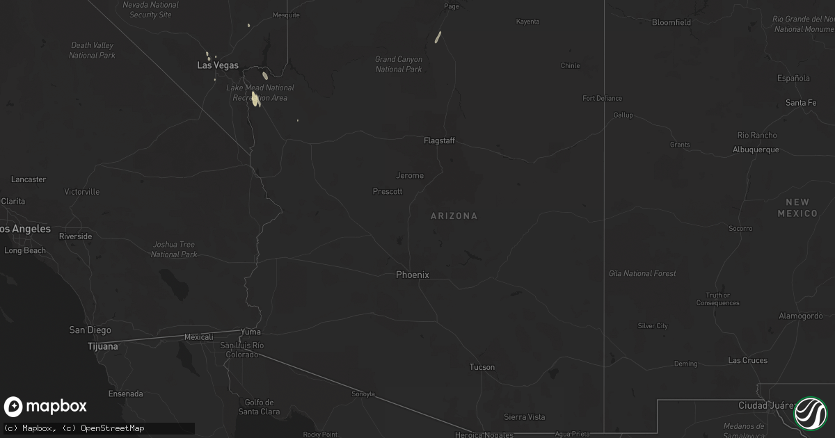 Hail map in Arizona on April 29, 2019