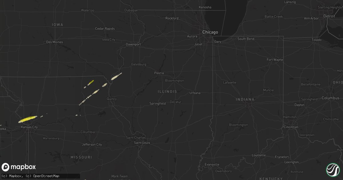 Hail map in Illinois on April 29, 2019