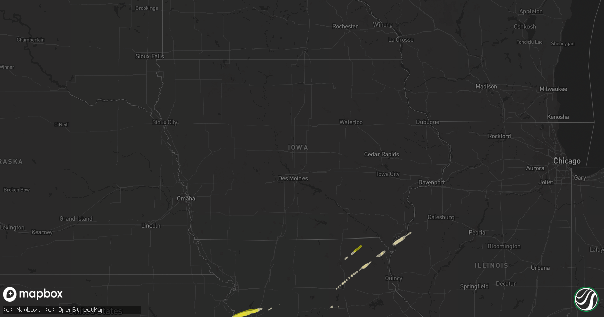 Hail map in Iowa on April 29, 2019